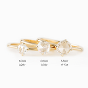 Alice Round Rose Cut Diamond Ring