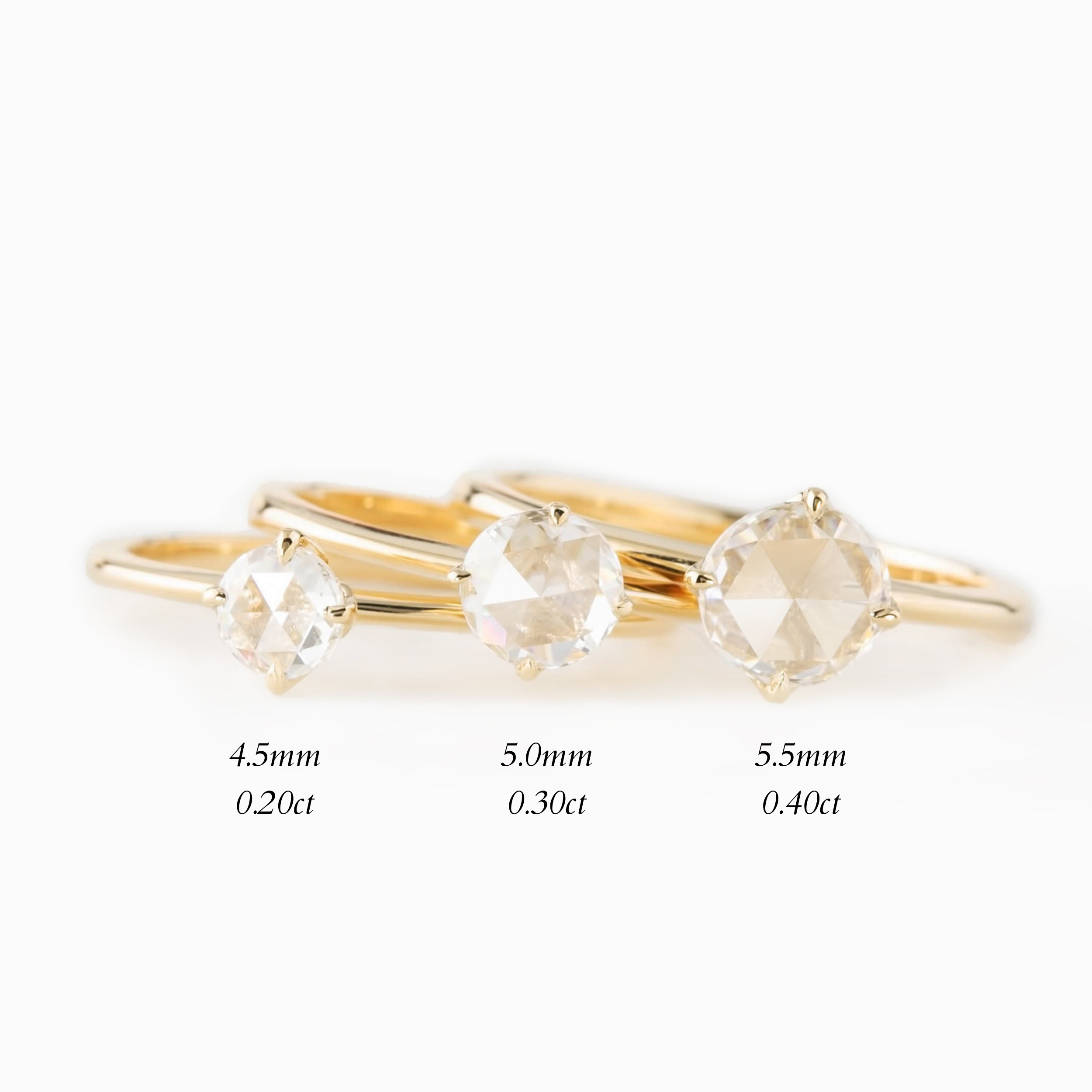 Alice Round Rose Cut Diamond Ring