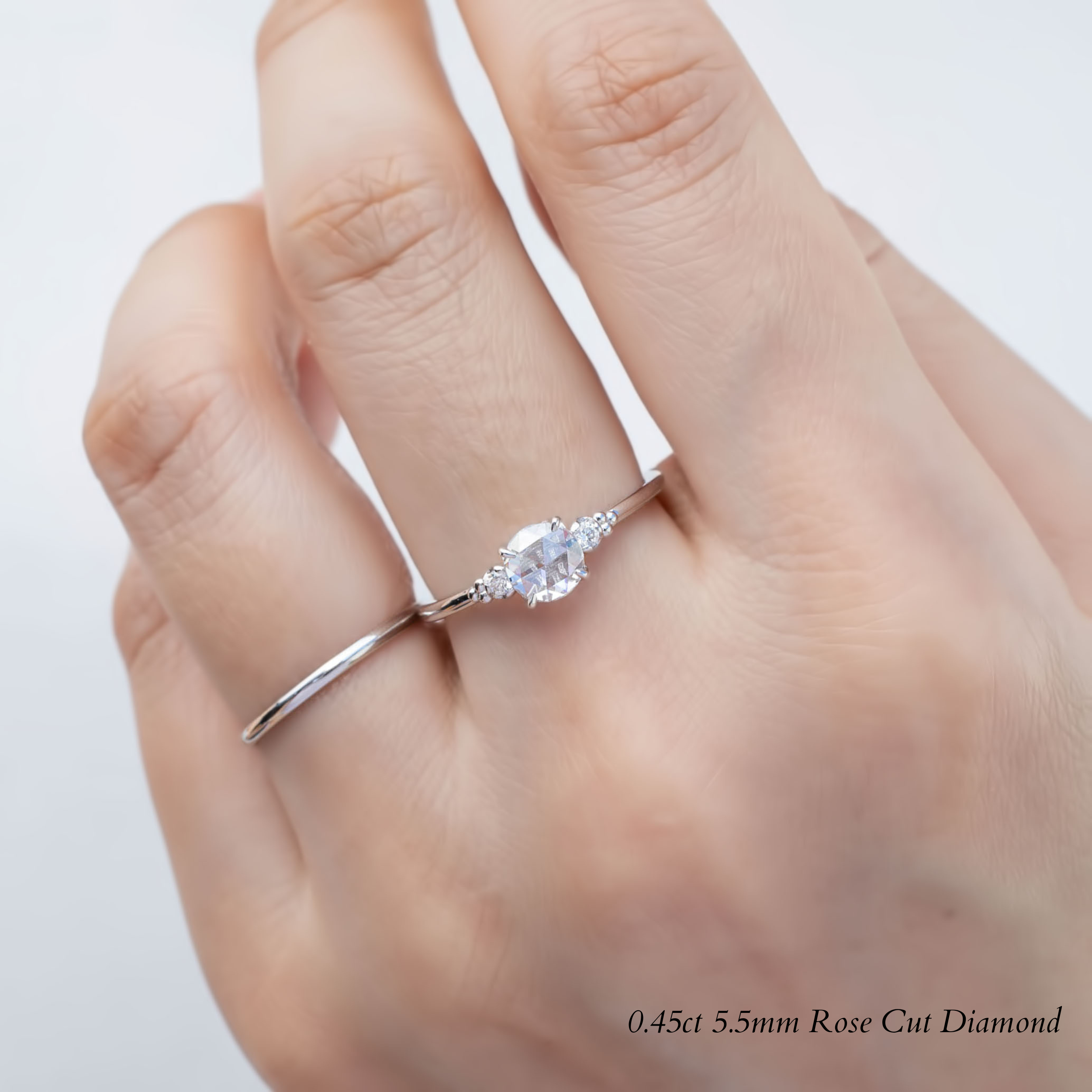Estel Round Rose-Cut Diamond Ring