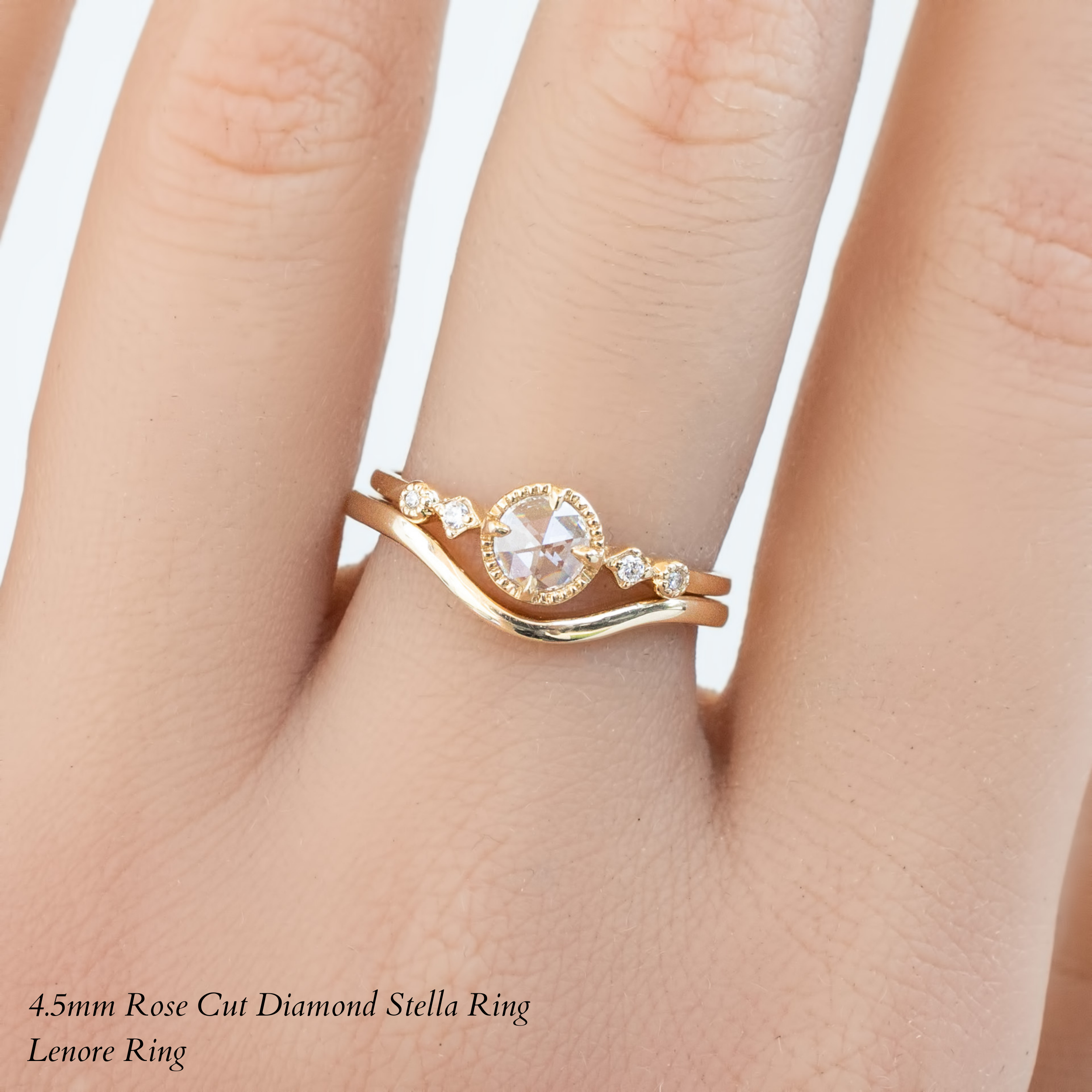 Stella Round Rose Cut Diamond Ring