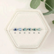 Hoop Charm, Pear Cut Montana Sapphire