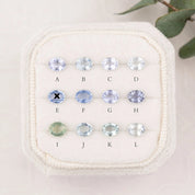 0.30ct Calibrated Oval Blue Green Unheated Sapphires (4.5mm) CS152
