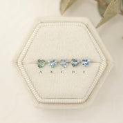 Halo Heart Montana Sapphire Charm