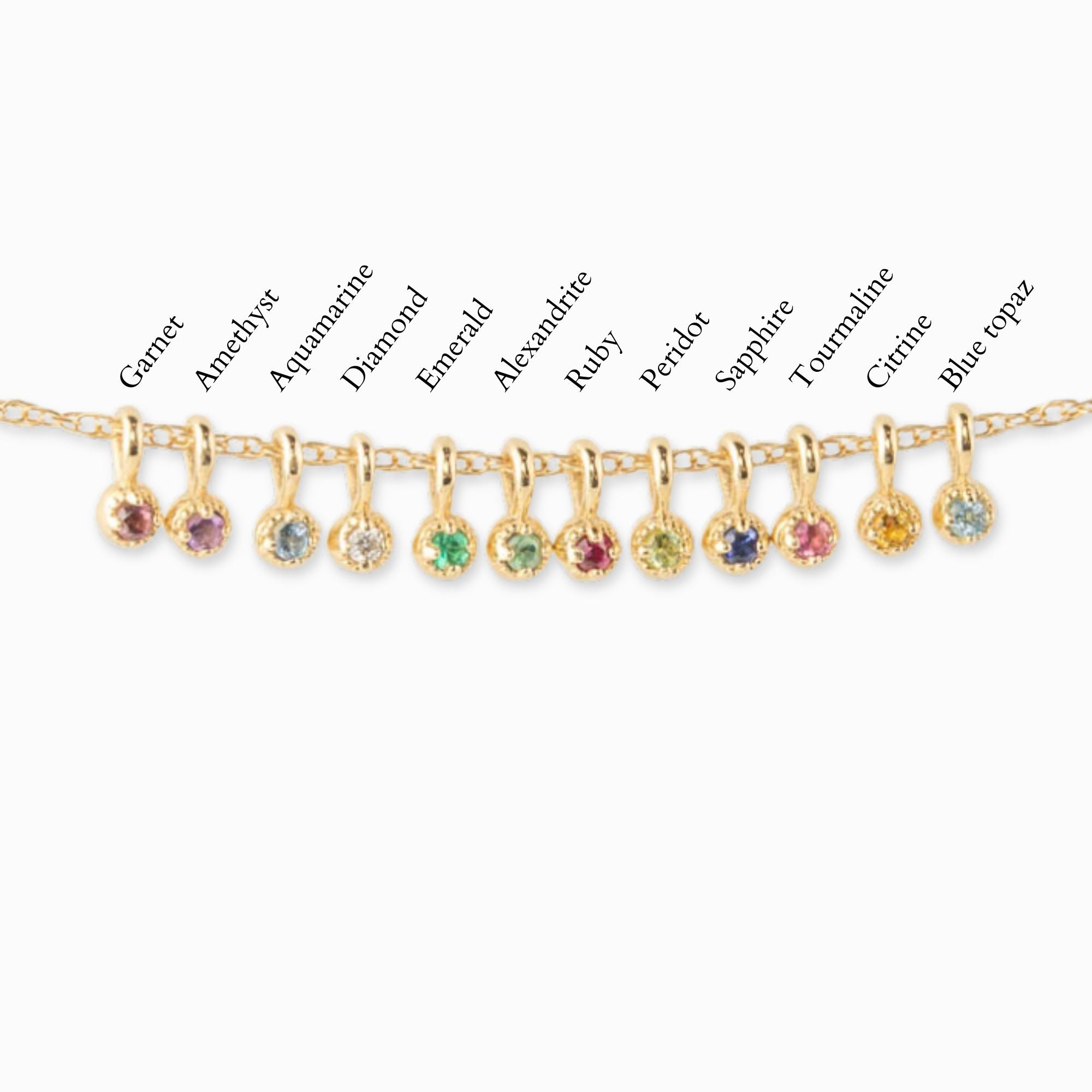 Dahlia Birthstone Charm 1.5mm