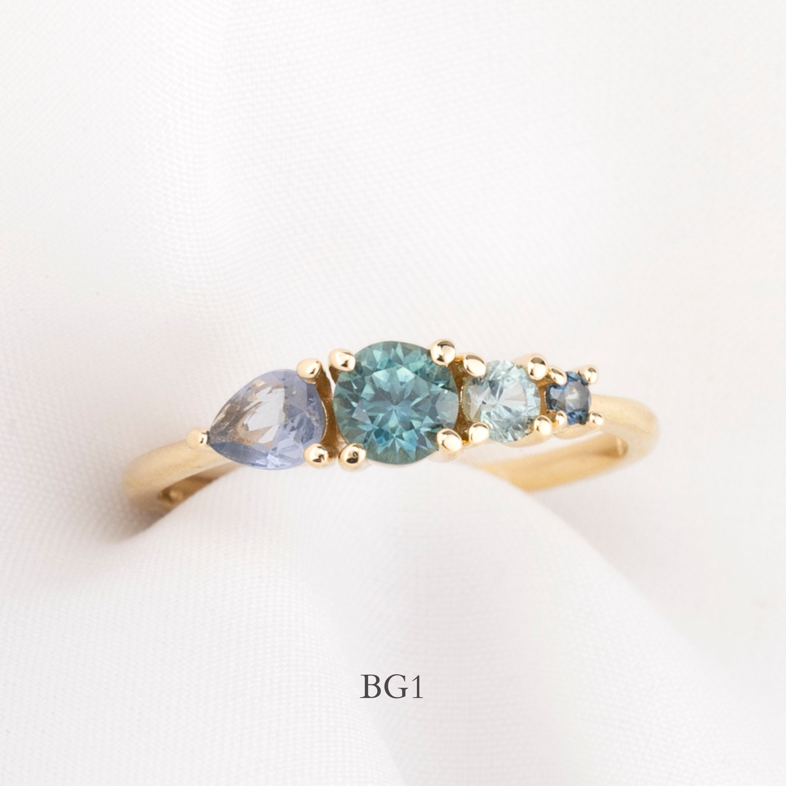 Droplets Sapphire Ring