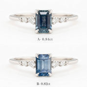 Estel Fleur Ring, 0.82ct Montana Sapphire