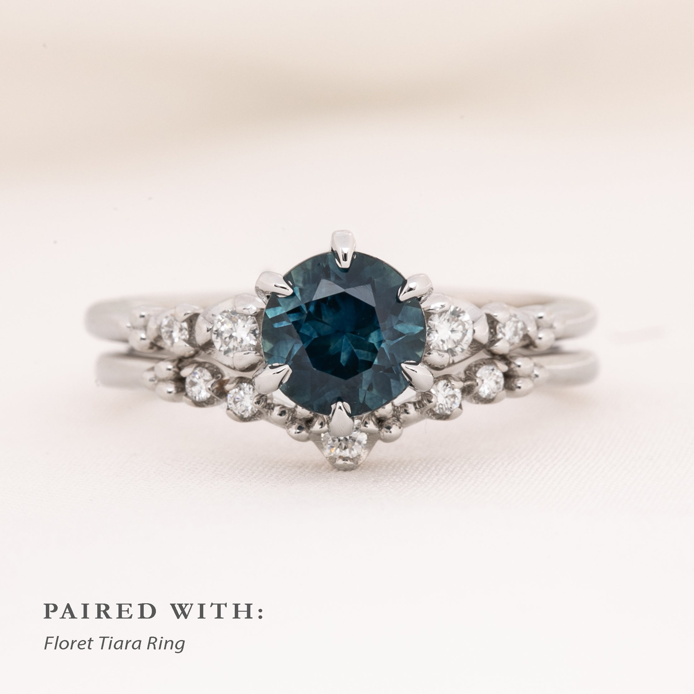 Estel Fleur Ring, 1.42ct Montana Sapphire