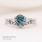 Estel Fleur Petal Ring, 1.34ct Blue Montana Sapphire