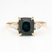 Olivia Grand Ring, 2.97ct Blue Green Montana Sapphire