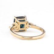 Olivia Grand Ring, 2.97ct Blue Green Montana Sapphire