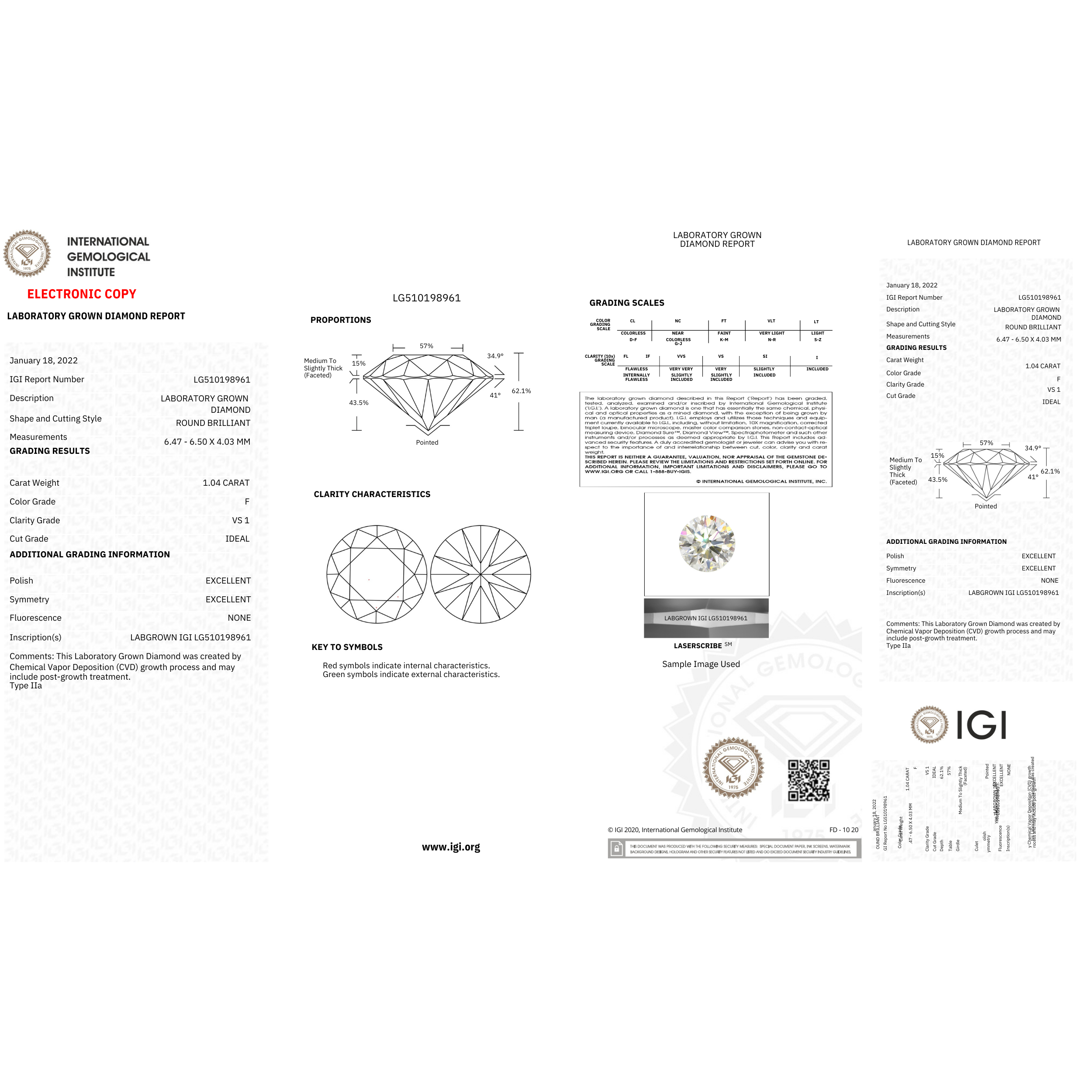 Olivia Grand Ring, 1.00ct Round Lab Diamond | IGI Certified
