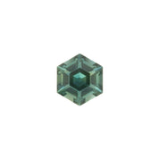 1.70ct Hexagon Cut Blue Green Madagascar Sapphire sf491
