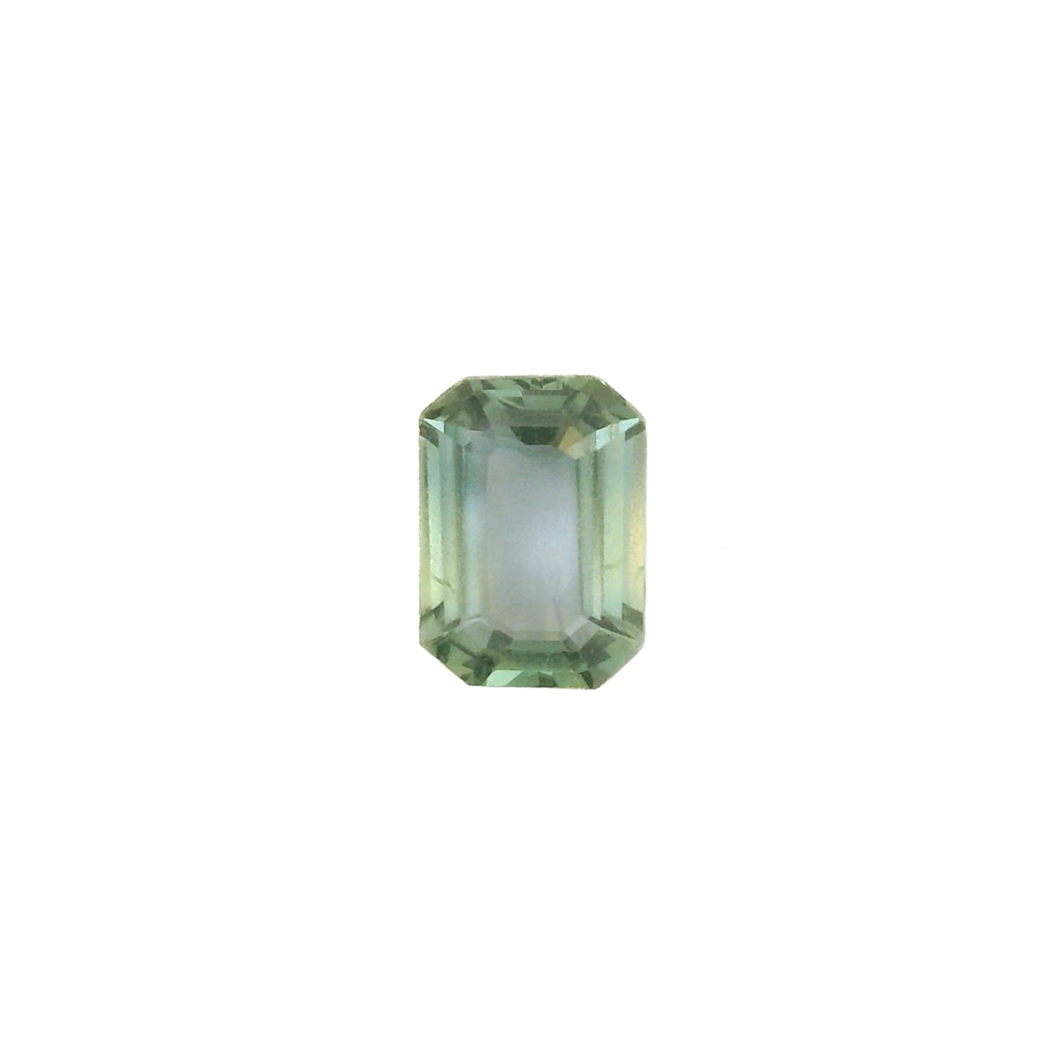 1.09ct Emerald Cut Green Madagascar Sapphire SF521