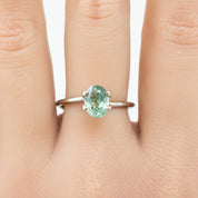 1.7ct オーバルカット ブルーグリーンサファイア モンタナ産 SO436