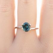1.66ct Oval Cut Teal Blue Montana Sapphire SO460