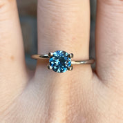 1.11ct Round Cut Teal Blue Montana Sapphire SR262