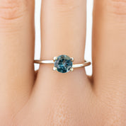 0.98ct Round Cut Teal Blue Montana Sapphire SR266