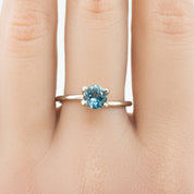 1.16ct Round Cut Blue Green Montana Sapphire SR290