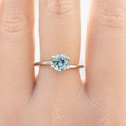 1.38ct ラウンドカットライトブルーサファイア モンタナ産 SR292