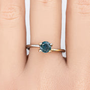 1.01ct Round Cut Blue Green Montana Sapphire SR341