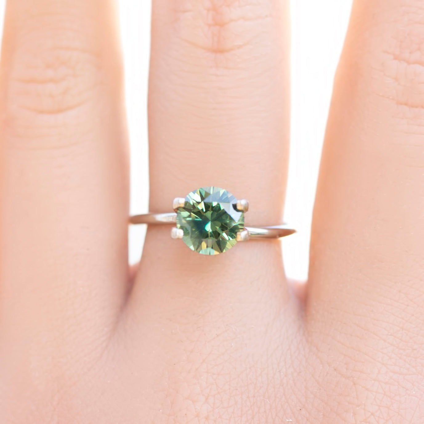 2.16ct Round Cut Green Australian Sapphire SR367