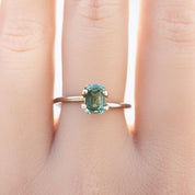 1.45ct エメラルドカット グリーンサファイア モンタナ産 SF353