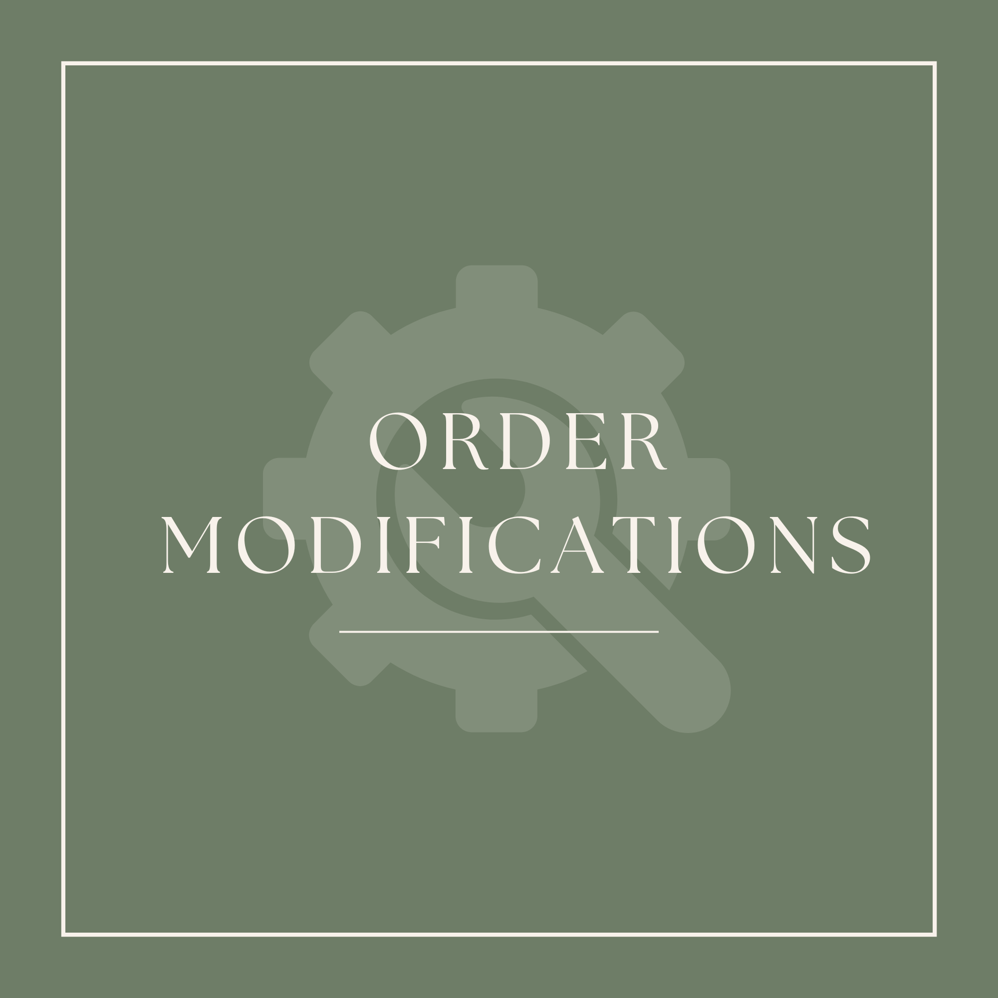 Order Modification