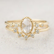 Stella Oval Rose Cut Diamond Ring