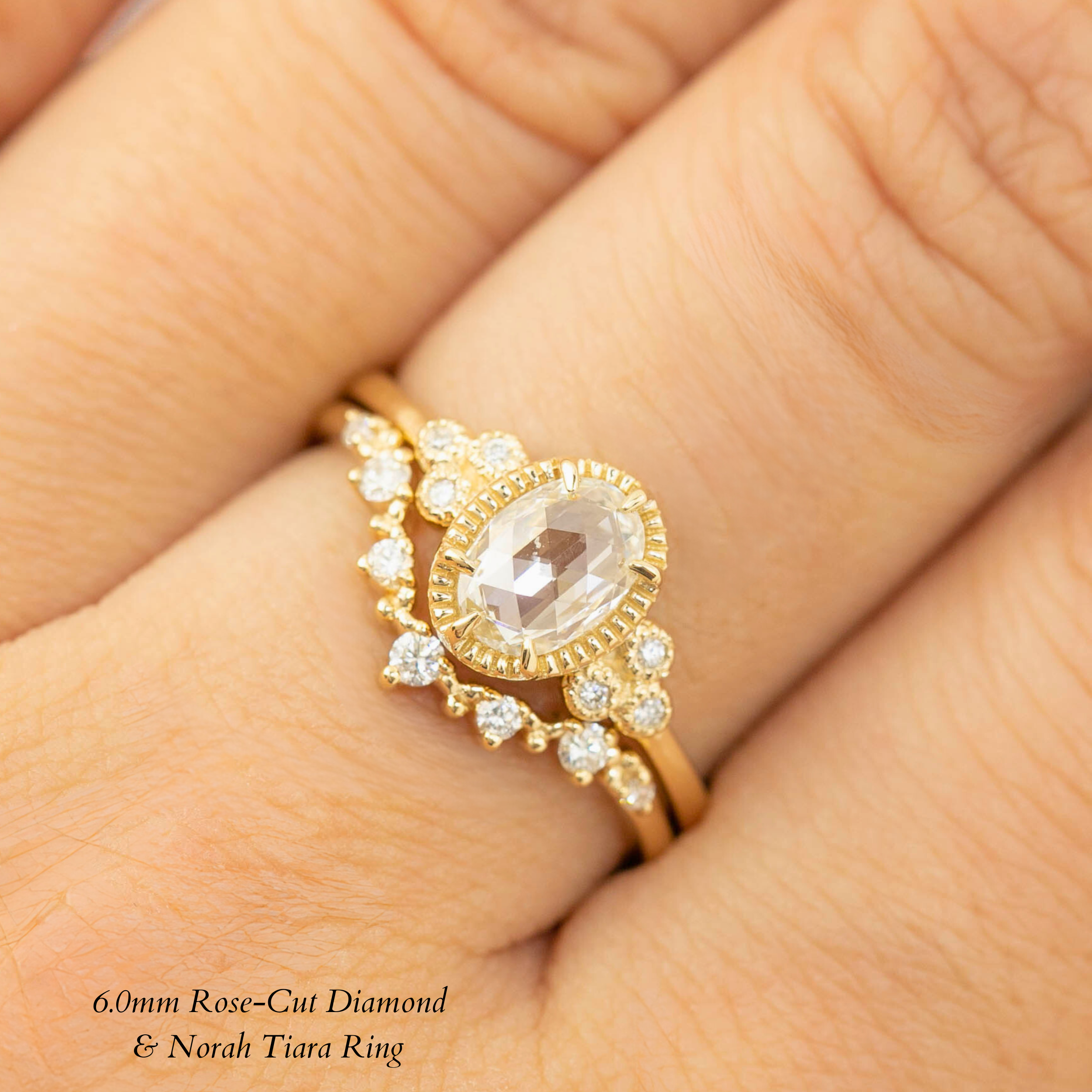 Celine Oval Rose Cut Diamond Ring