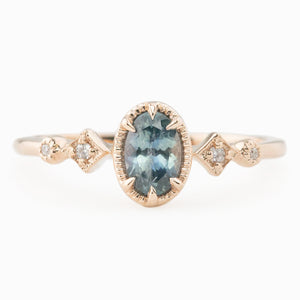 Stella Ring, 0.60ct Montana Sapphire of your choice, oval shape gemstone