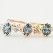 Stella Ring, 0.60ct Montana Sapphire of your choice, oval shape gemstone
