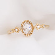 Stella Ring, 0.30ct Oval Rose Cut Diamond