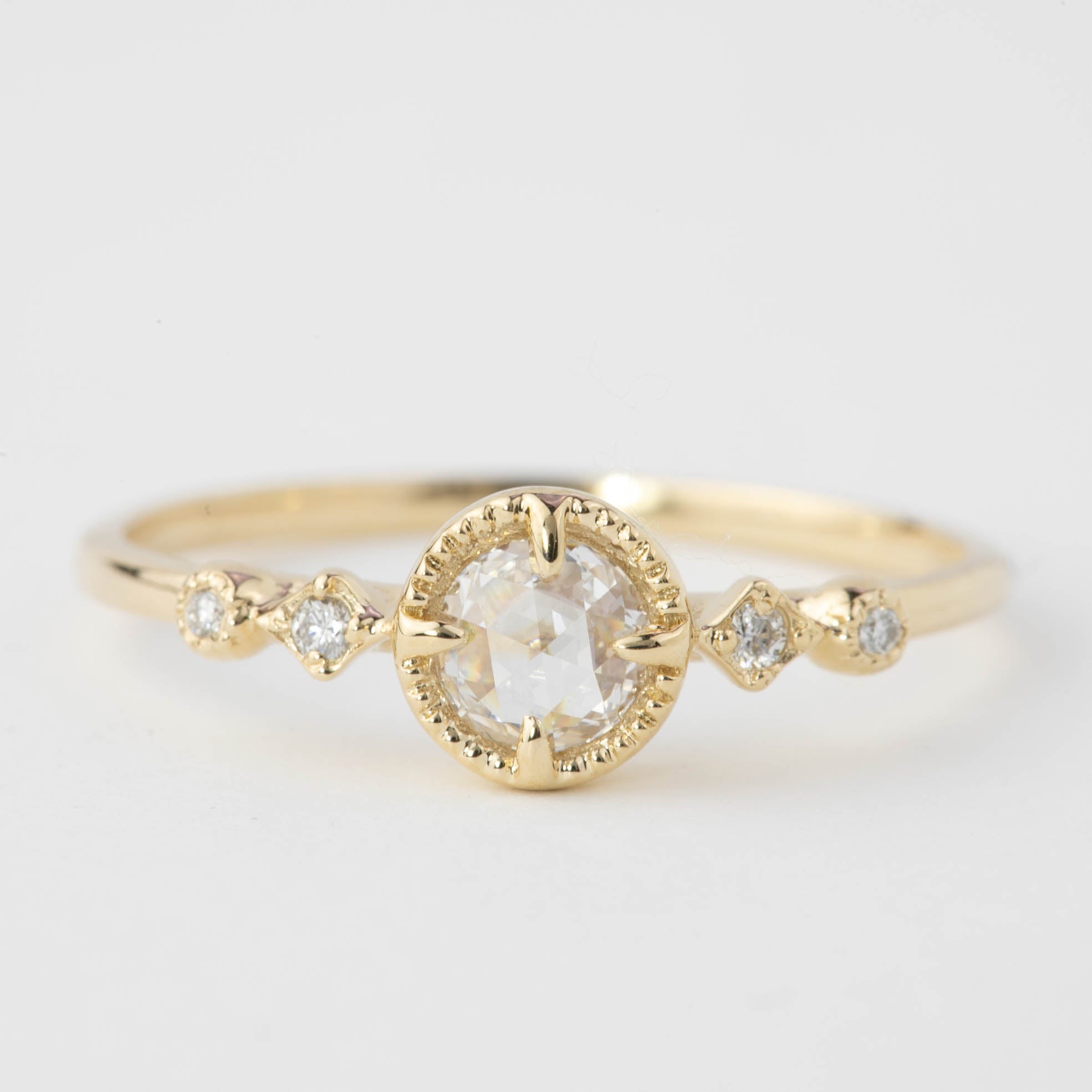 Stella Ring, 0.20ct Round Rose Cut Diamond