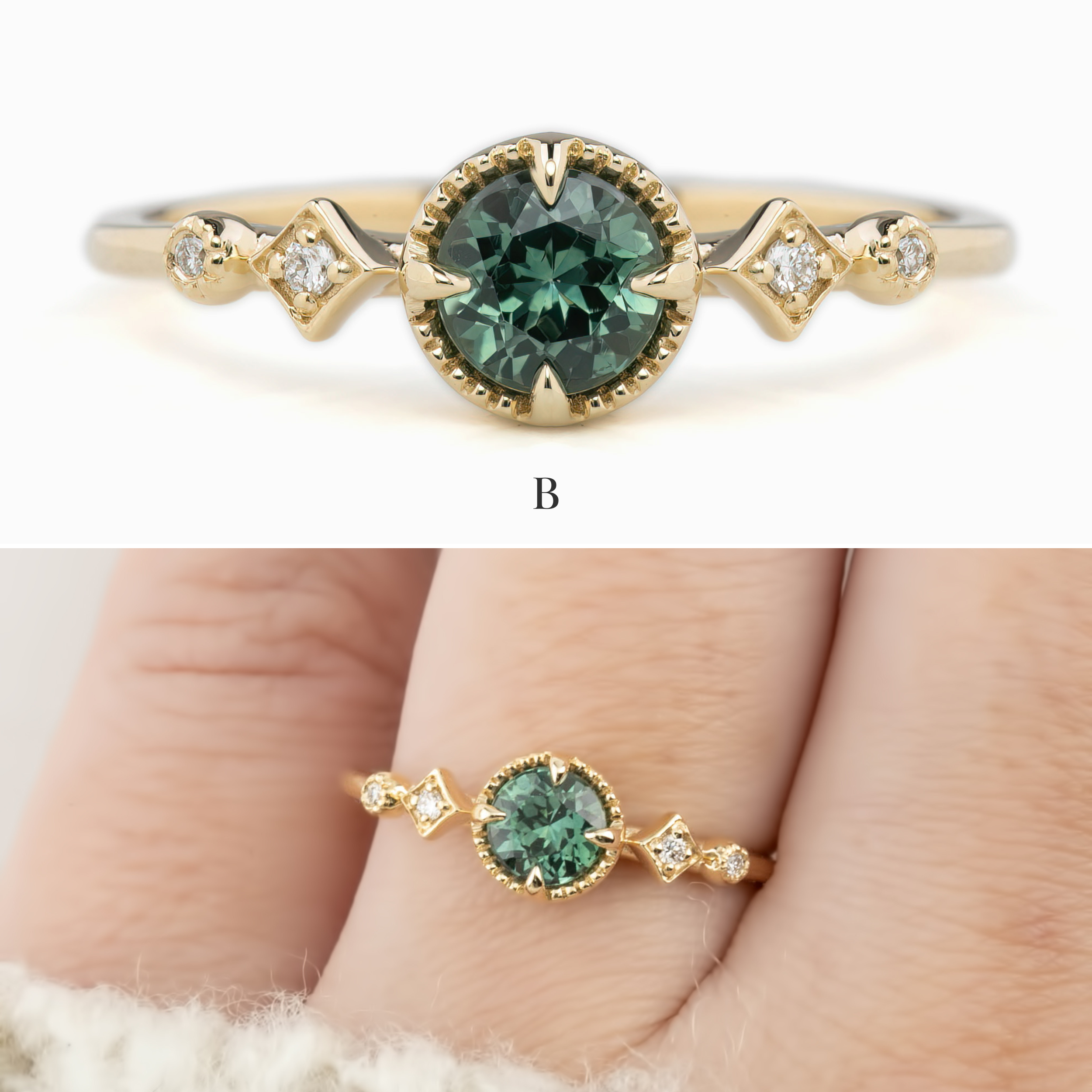 Stella Ring, 0.60ct Montana Sapphire