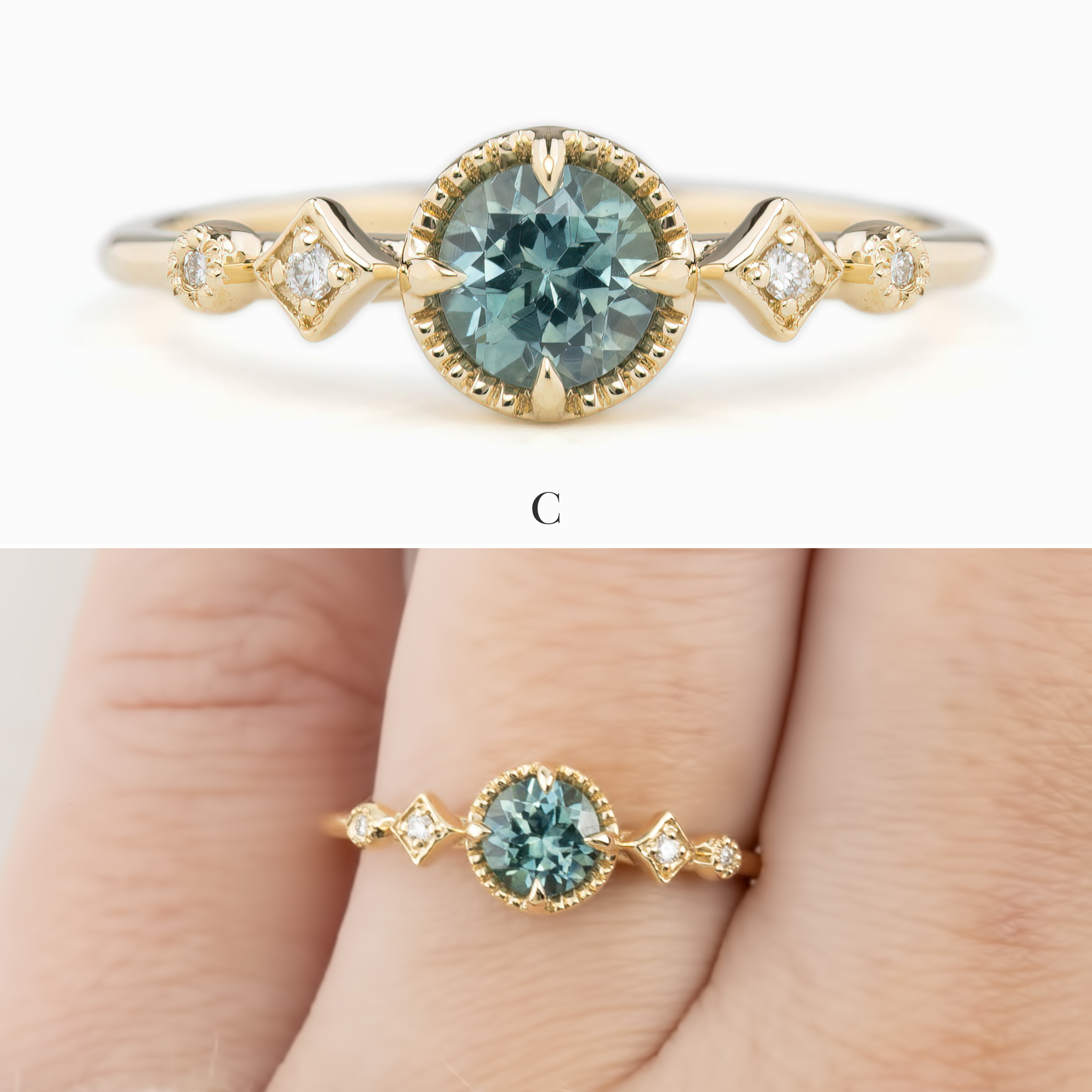 Stella Ring, 0.60ct Montana Sapphire