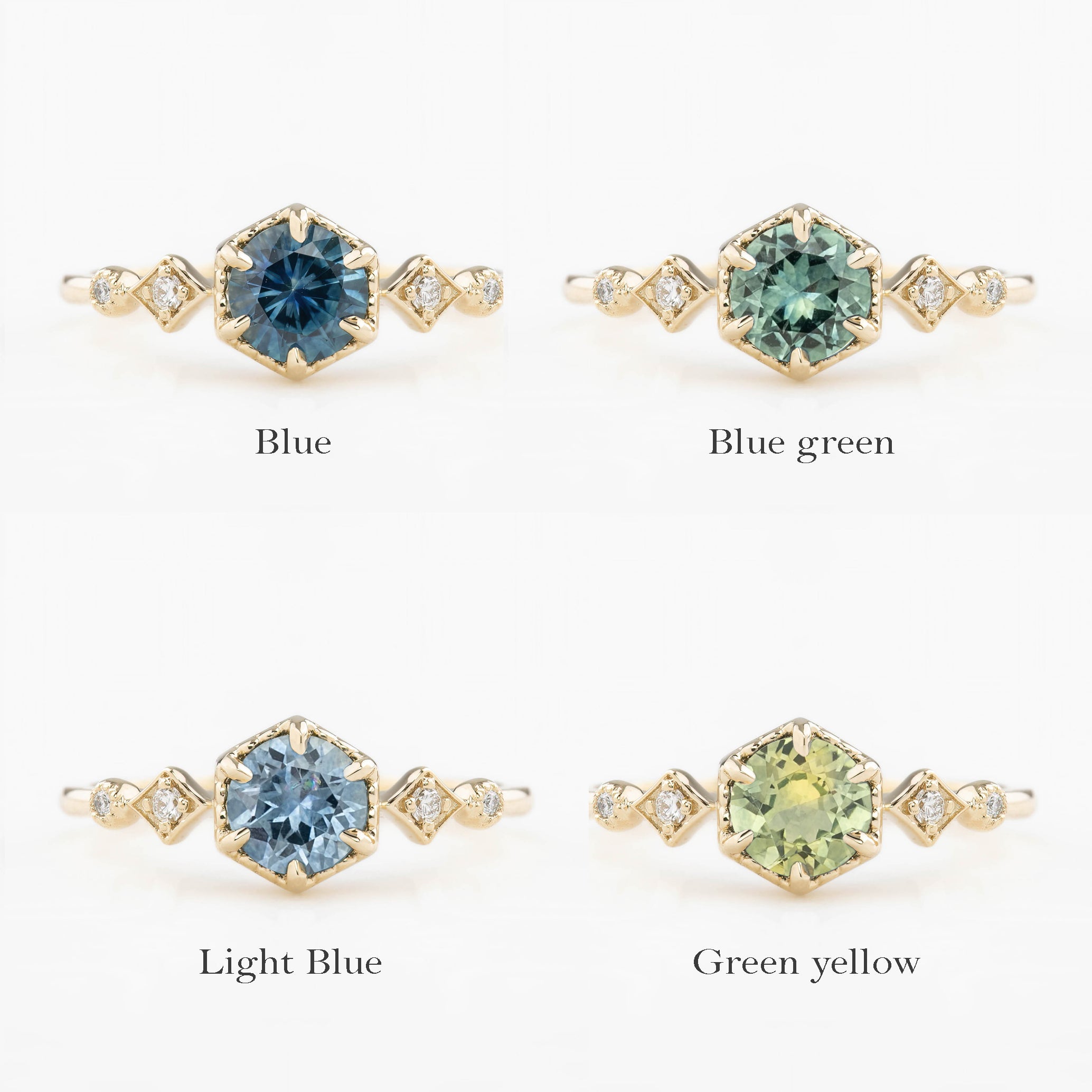 Stella Ring Montana Sapphire, 14K Yellow Gold