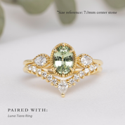 Diana Ring, 0.86ct Green Madagascar Sapphire