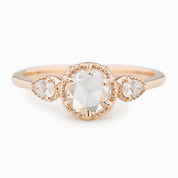 Diana Round Rose Cut Diamond Ring