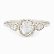 Diana Round Rose Cut Diamond Ring