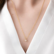 Bezel Set Charm Necklace, 0.15ct Rose-Cut Diamond (Charm Option)