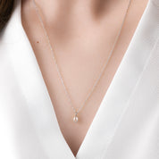 Bezel Set Charm Necklace, 0.15ct Rose-Cut Diamond (Charm Option)