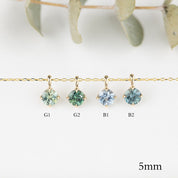 Alice Necklace, Montana Sapphire (Charm Option)