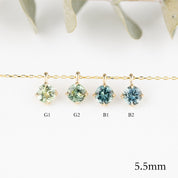 Alice Necklace, Montana Sapphire (Charm Option)