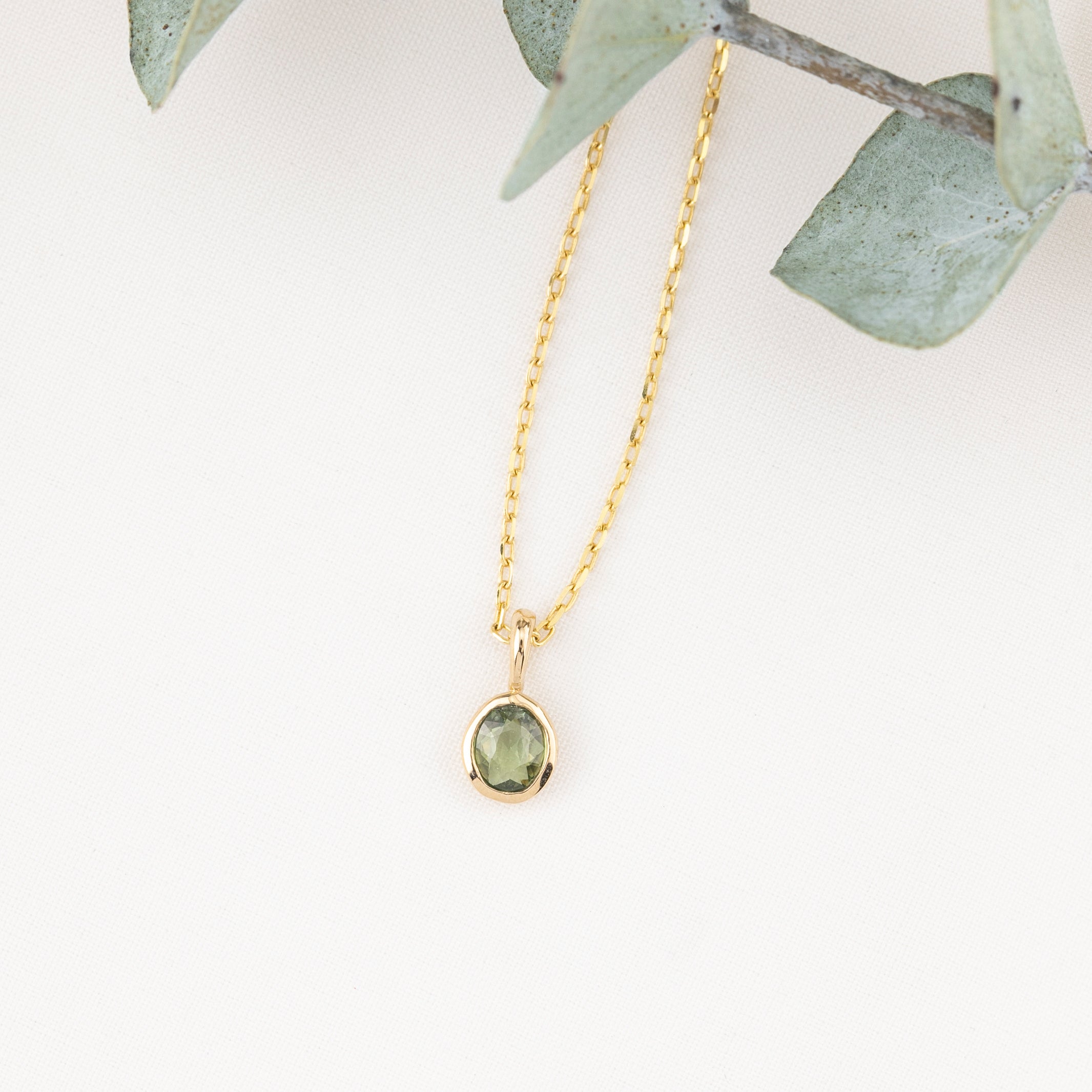 Bezel Green Sapphire Charm 4.8mm