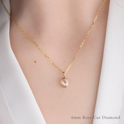 Bezel Rose-Cut Diamond Charm