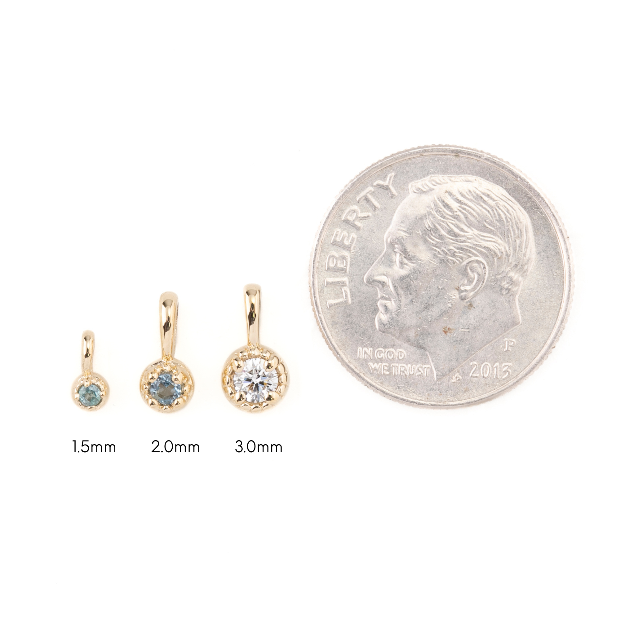 Dahlia Birthstone Charm 2mm