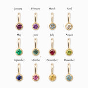 Dahlia Birthstone Charm 2mm