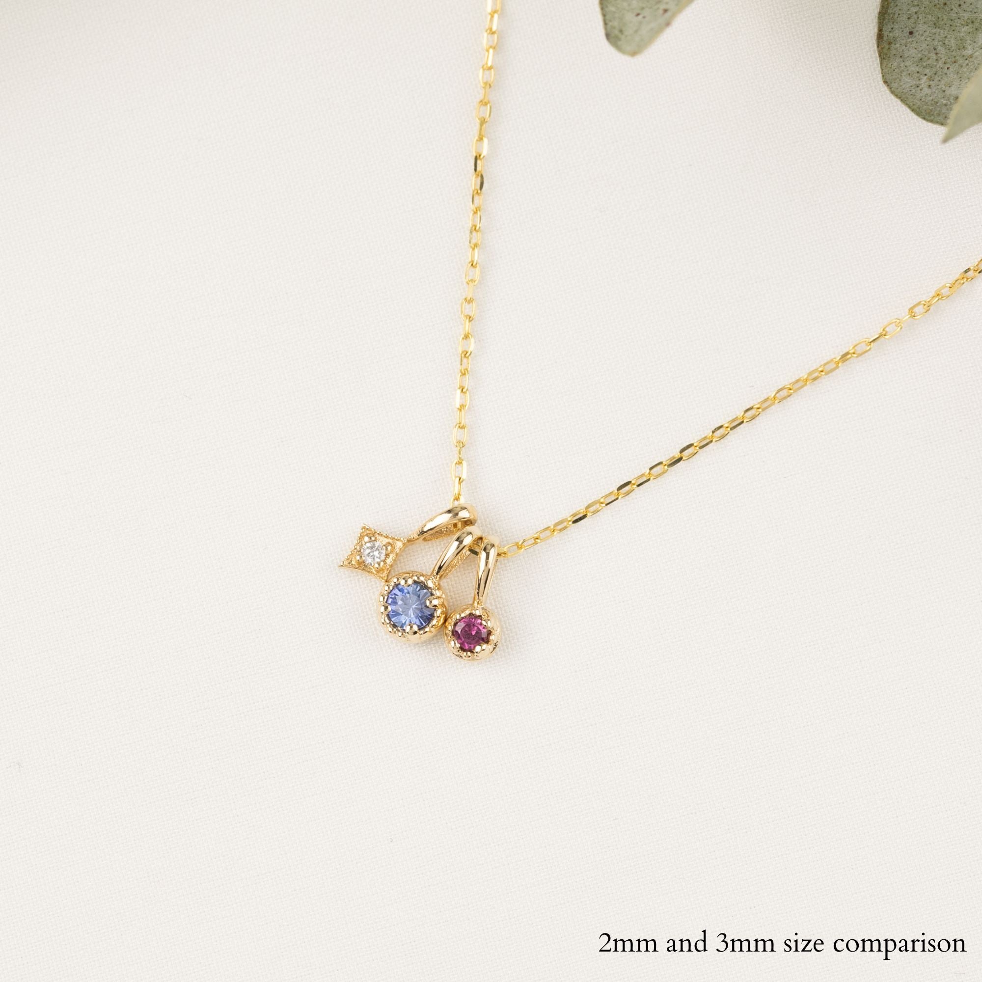 Dahlia Birthstone Charm 2mm