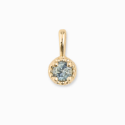 Dahlia Round Montana Sapphire Charm 2.9mm