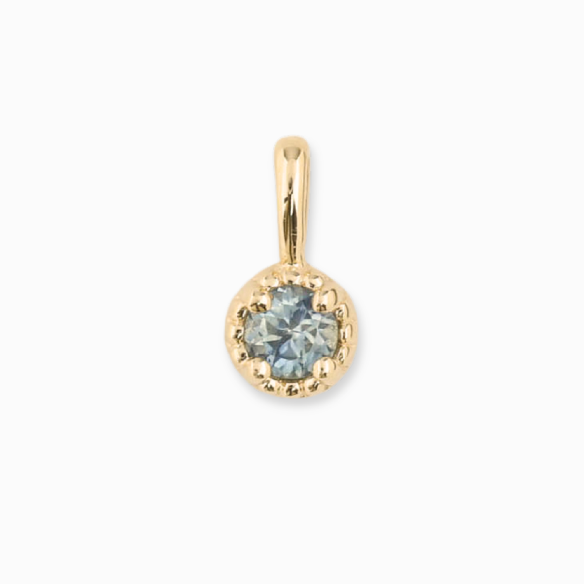 Dahlia Round Montana Sapphire Charm 2.9mm